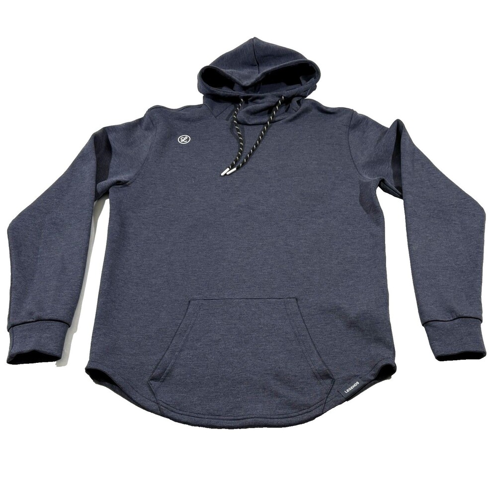 Legends Hawthorne Hoodie Mens Blue Tech Pullover Pocket Performance Sweatshirt M